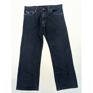 All American Clothing Navy‎ Blue Denim Wash Straight Leg Jeans Men's Size 37x36